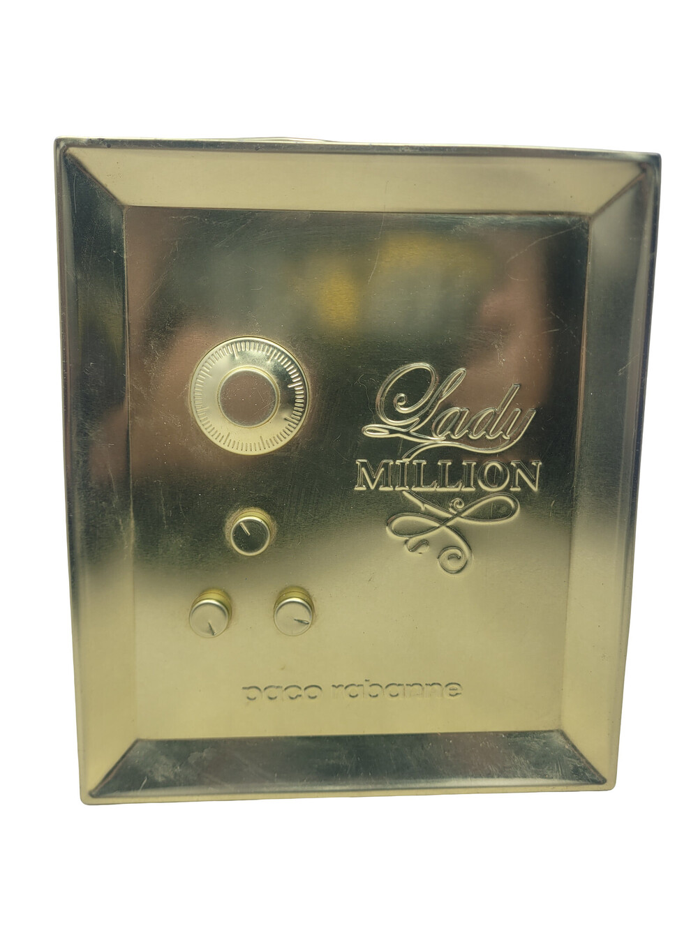 Rare Paco Rabanne Lady Million Cologne Gift Set Gold Vault Safe Case Only